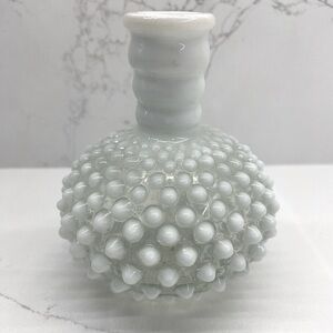 Vintage hobnail translucent milk glass bud vase mcm grammacore